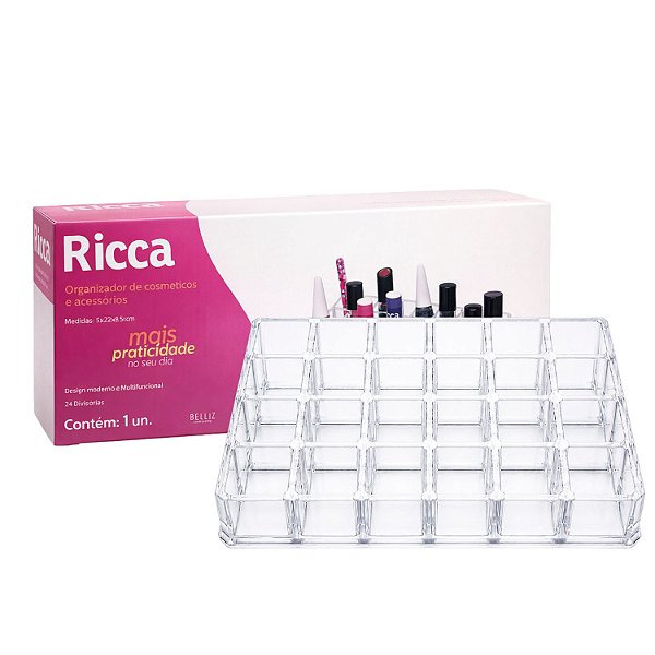 Organizador de Cosméticos Ricca com 24 Divisórias Cod.3331