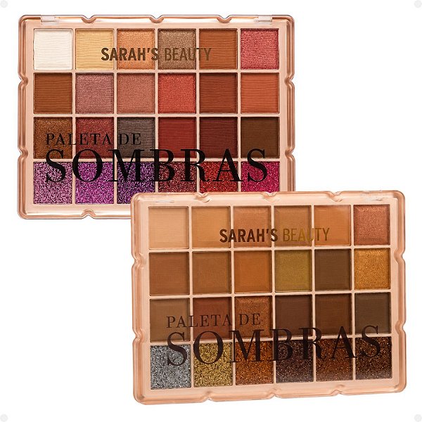 Paleta De Sombras e Brilho Sarah's Beauty 24 Cores Ref.: S6497