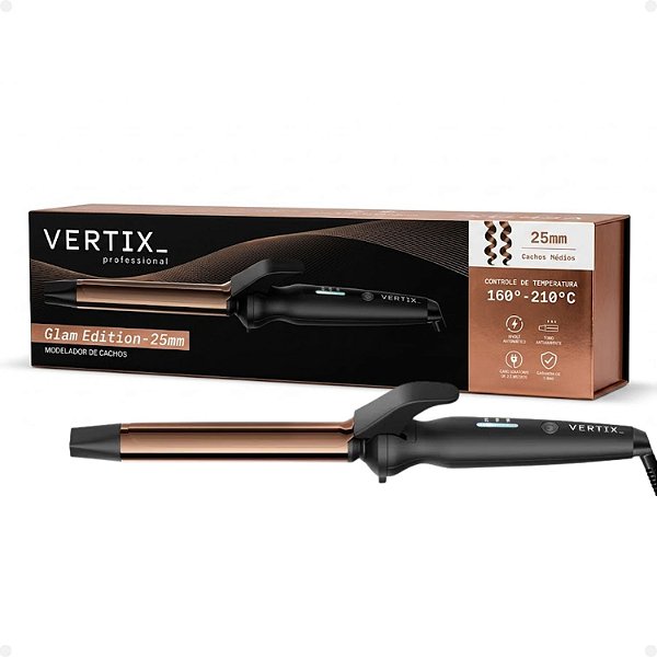 Modelador de Cachos Vertix Glam Edition Cachos Médios 25mm 210°c Bivolt