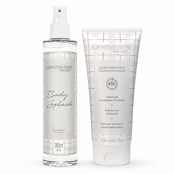Kit Giovanna Baby Blanc Vanilla: Body Splash 260ml e Loção Hidratante 200ml