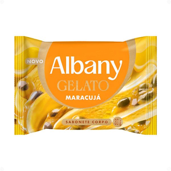 Sabonete Corporal Em Barra Albany Gelato Maracujá 80g
