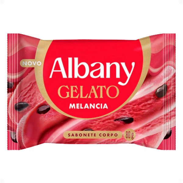 Sabonete Corporal Em Barra Albany Gelato Melancia 80g