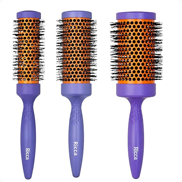 Kit Escovas Ricca Cachos e Ondas: 25P-33M-43G