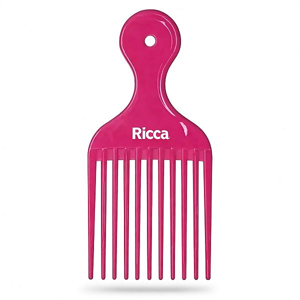 Pente Garfo Para Cachos Rosa Ricca Cod.2405