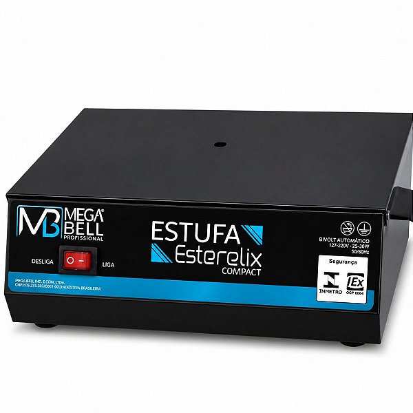 Estufa Esterelix Compact Mega Bell Preta Bivolt