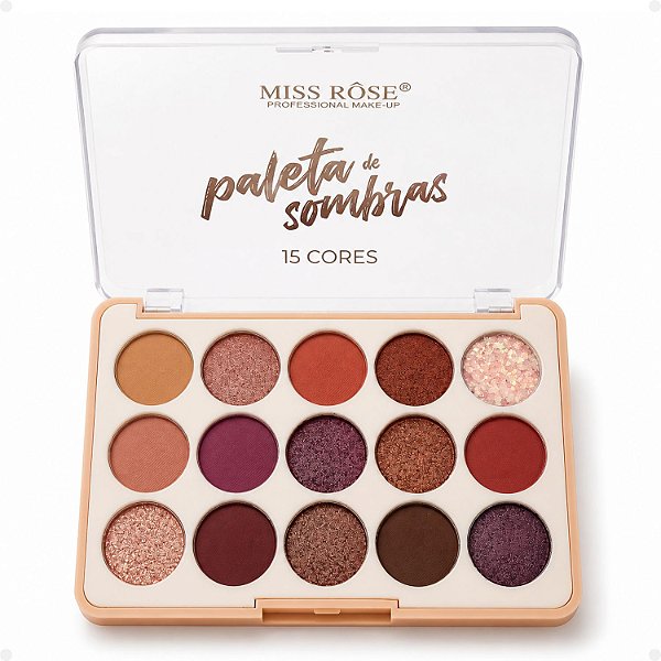 Paleta De Sombras Miss Rôse 15 Cores 02 Bx7001-054m