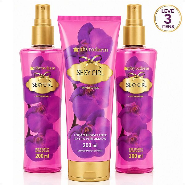 Kit Phytoderm Sexy Girl: 2 Body Splah Leve 1 Hidratante