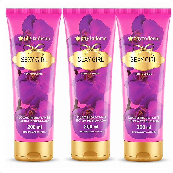 Kit Phytoderm: 3 Loção Hidratante Sexy Girl 200ml