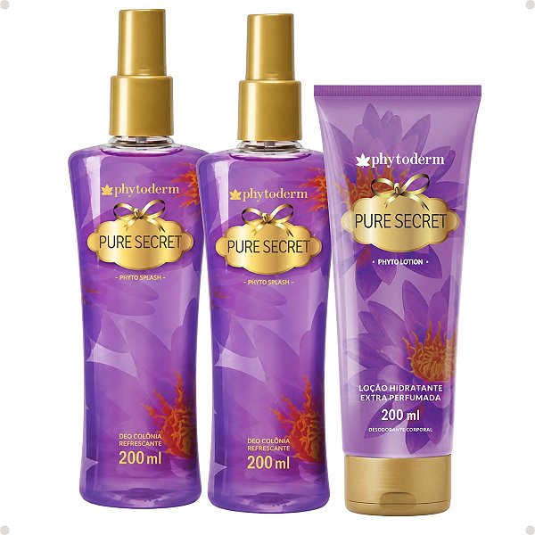 Phytoderm Pure Secret: 2 Body Splash Leve 1 Hidratante