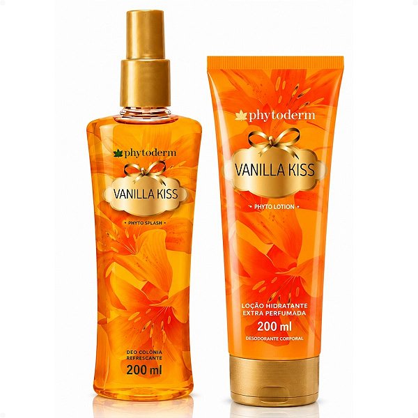 Kit Phytoderm Vanilla Kiss: 1 Body Splash Colônia e 1 Hidratante
