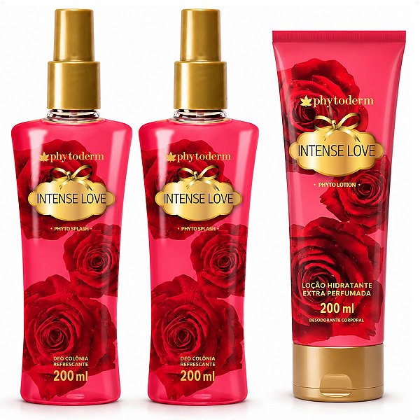 Kit Phytoderm Intense Love: 2 Body Splash Leve 1 Hidratante
