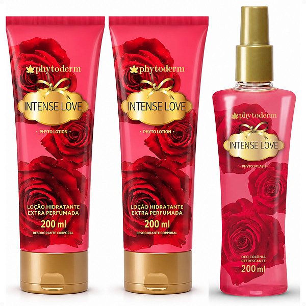 Kit Phytoderm Intense Love: 2 Hidratantes Leve 1 Body Splash