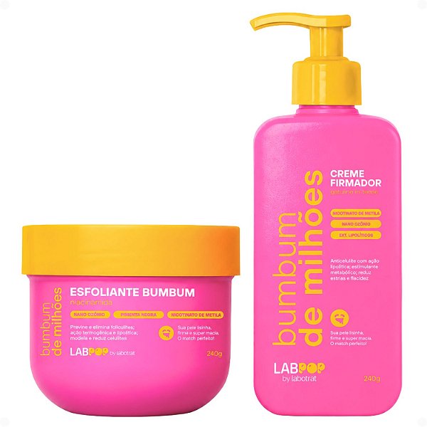Kit LabPop by Labotrat Bumbum de Milhões: Esfoliante BumBum e Creme Firmador 240g