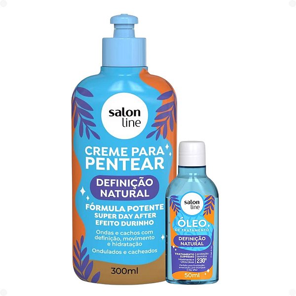 Kit Salon Line Definição Natural: Creme Para Pentear 300ml e Óleo Capilar 50ml