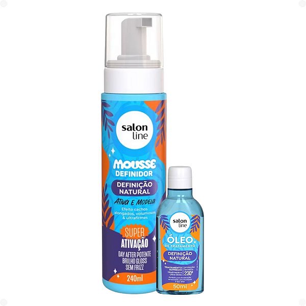 Kit Salon Line Definição Natural: Mousse Definidor 240ml e Óleo Capilar 50ml