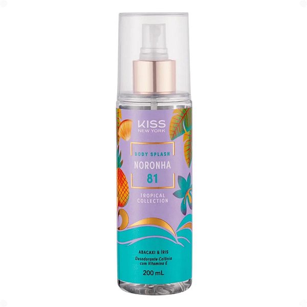 Body Splash Kiss Ny Tropical Collection Noronha 81 Abacaxi & Íris 200ml