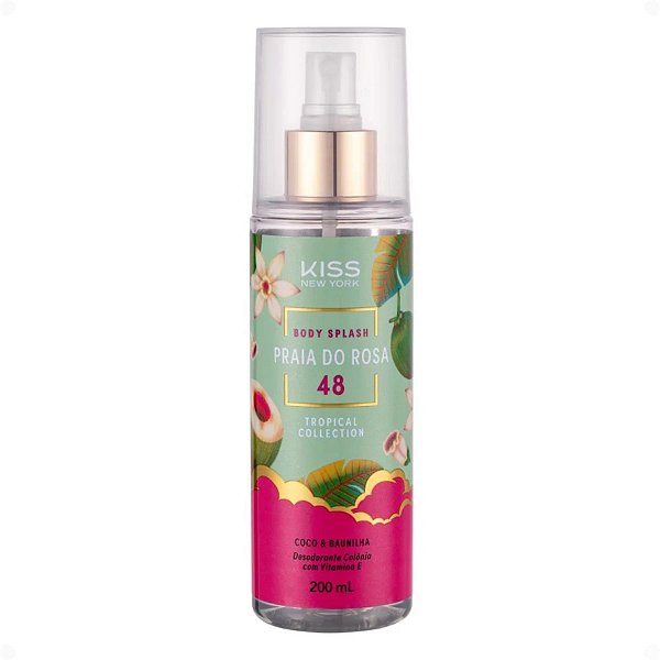 Body Splash Kiss Ny Tropical Collection Praia Do Rosa 48 Coco & Baunilha 200ml