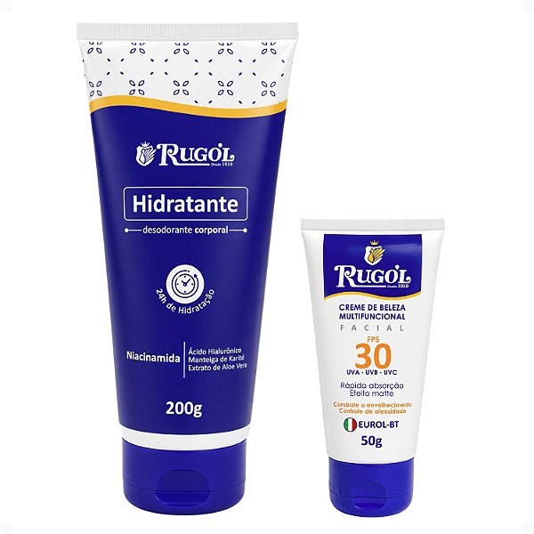 Kit Rugol: Hidratante Corporal 200g e Creme Fps30 50g