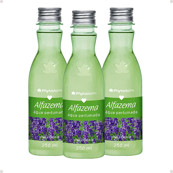 Kit Phytoderm Alfazema: 3 Águas Perfumadas Deo Colônia 250ml