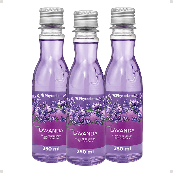 Kit Phytoderm Lavanda: 3 Águas Perfumadas Deo Colônia 250ml