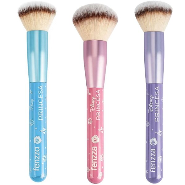 Kit Fenzza Disney Princesas: Pincel Para Base, Pó e Blush
