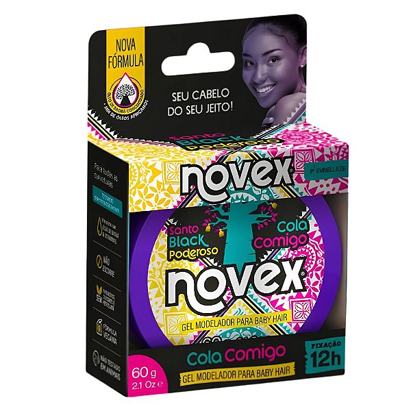Gel Modelador Para Baby Hair Novex Sato Black Poderoso Cola Comigo 60g