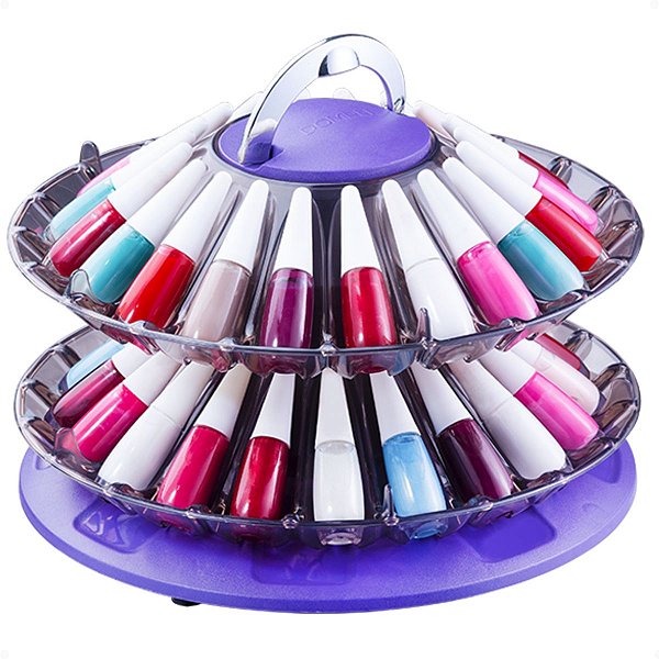 Organizador de Esmalte Giratório Dompel Smaltbell Twist Roxo 3355