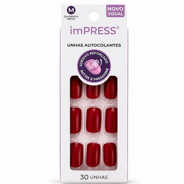 Unhas Autocolantes Message Me Médio Impress Kiss Ny Bipm240