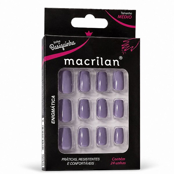 Unhas Postiças Basiquinha Enigmática Macrilan Médio Up307e C/24