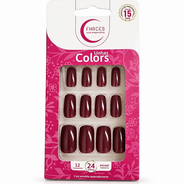 Unhas Postiças Colors Maça do Amor U3076 Fhaces
