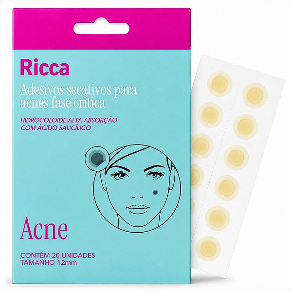 Adesivos Secativos Para Acnes Ricca Fase Crítica Com 20 Unidades Cód.: 3867