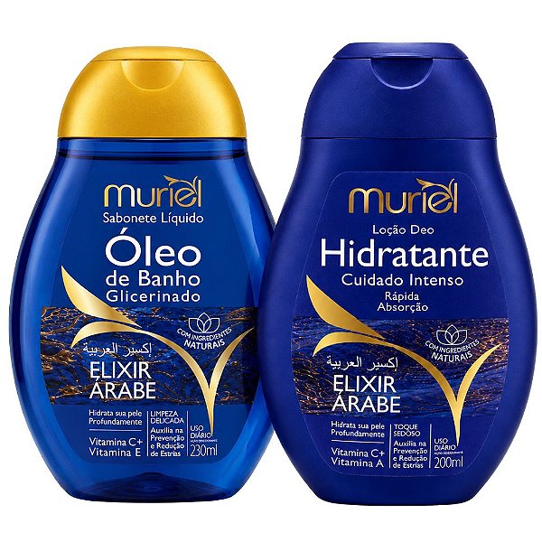 Kit Muriel Elixir Árabe: Óleo De Banho 230ml e Loção Deo Hidratante 200ml
