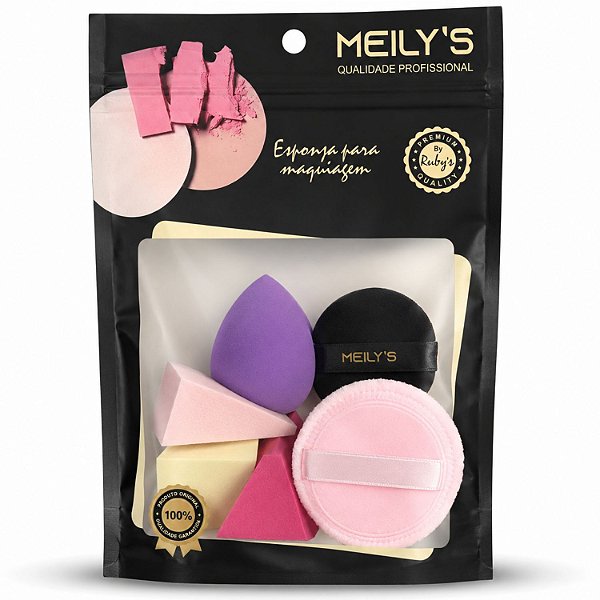 Kit de Esponjas Meily S Para Maquiagem Ref.: Mac-266