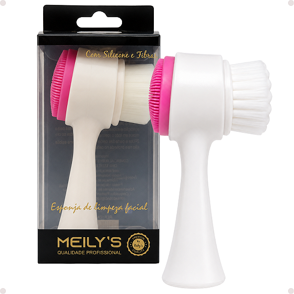 Esponja de Limpeza Facial 2 em 1 Rosa Escuro Meily'S Mac-271