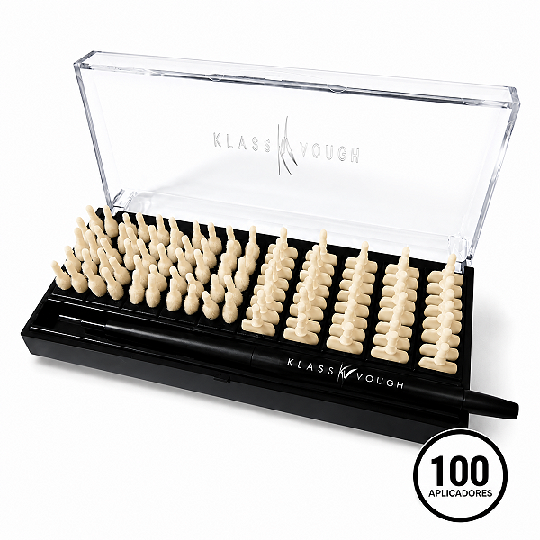 Estojo de Aplicadores Descartaveis Para Gloss e Sombra C/100 Klass Vough