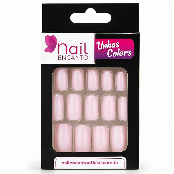 Unhas Postiças Nail Encanto Longa Rosa Cód. NE525