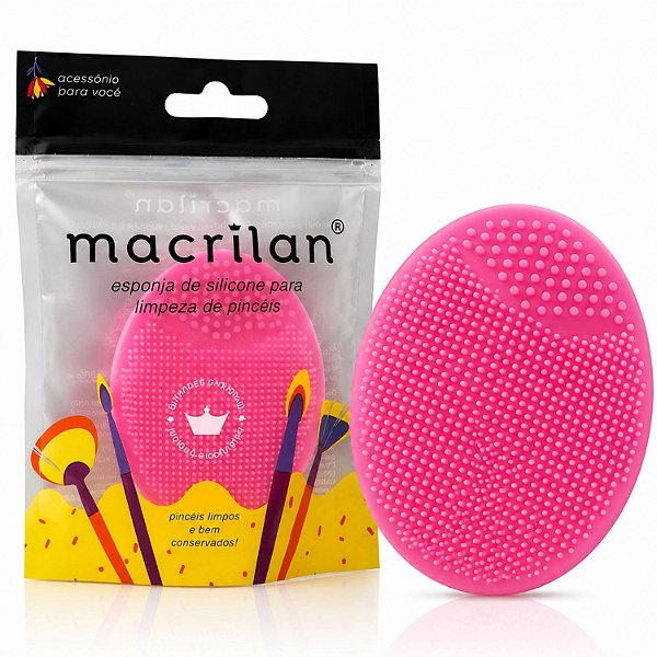 Macrilan Esponja Silicone Para Limpeza de Pinceis Ref. Cp-01