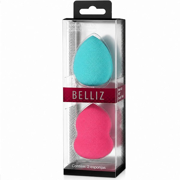 Belliz Esponja Make Up 360° Double Pack Para Maquiagem Cod. 999