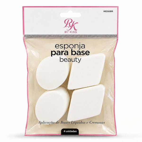 Kit Esponjas Para Base Rk By Kiss Beauty Com 8 Unidades Ref.:Wed03br
