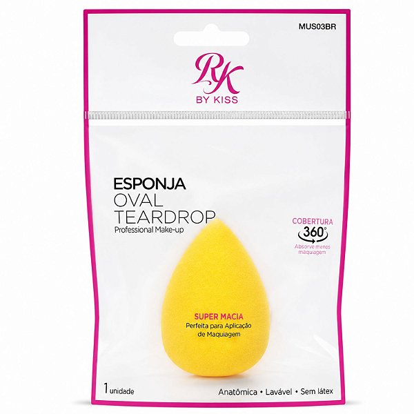 Kiss New York Rk Esponja Oval Teardrop Com 1un.