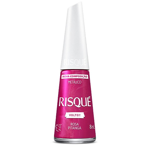 Esmalte Metálico Risqué Voltei! Rosa Pitanga 8ml