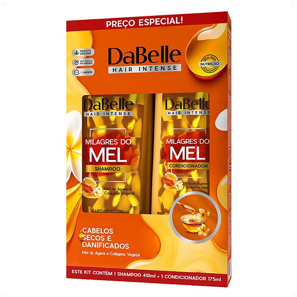 Kit DaBelle Milagres Do Mel: Shampoo 410ml e Condicionador 175ml