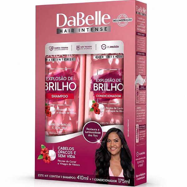 Kit DaBelle Explosão De Brilho: Shampoo 410ml e Condicionador 175ml