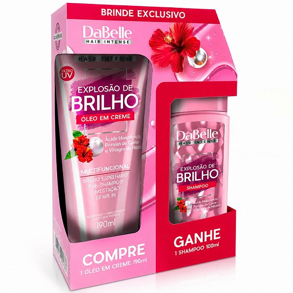 Óleo Em Creme DaBelle Explosão De Brilho Ganhe 1 Shampoo 100ml