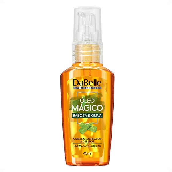 Óleo Mágico DaBelle Babosa e Oliva Cabelos Cacheados a Crespos 45ml