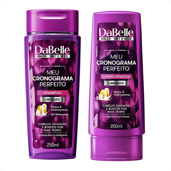 Kit DaBelle Meu Cronograma Perfeito: Shampoo 250ml e Condicionador 200ml
