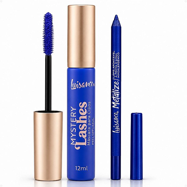 Kit Luisance: Máscara Mystery Lashes Azul e Lápis Metalize
