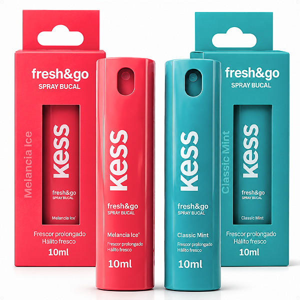Kit Kess Fresh & Go Spray Bucal: Melância Ice e Classic Mint