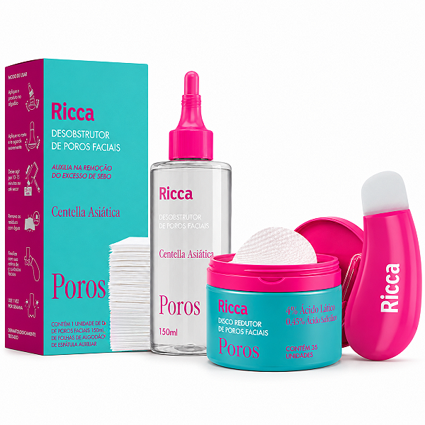 Kit Ricca Facial:Desobstrutor De Poros e Disco Redutor De Poros