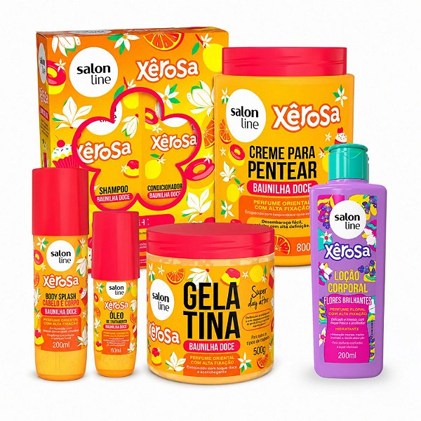 Kit Salon Line Xêrosa Baunilha Doce Completo + Mimo Loção Corporal 200ml